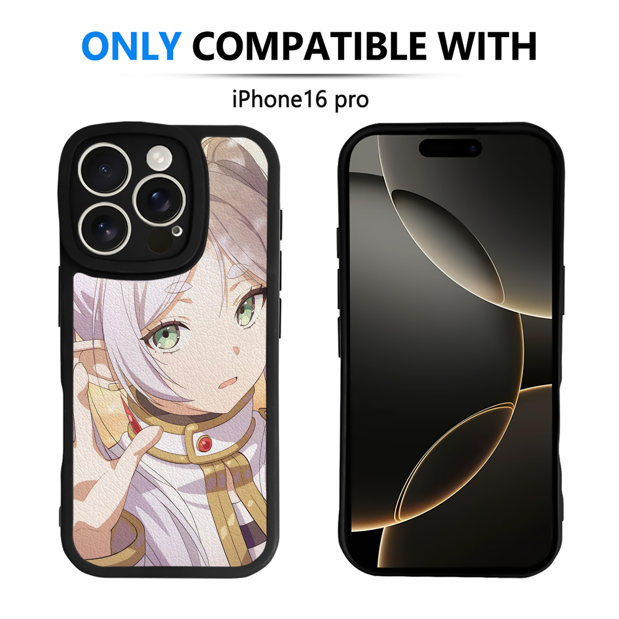 （画像用） 葬送のフリーレン Frieren 【iPhone 16シリーズ対応】シリコンスマホケース（レザー調） 材質：シリコン